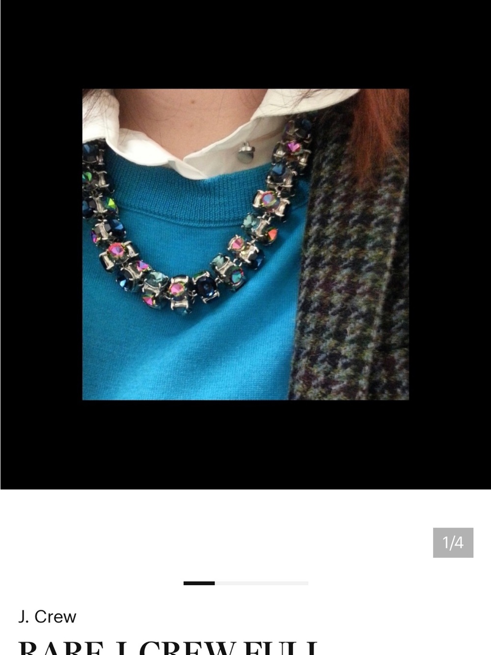 J Crew Full-Spectrum Crystal Statement Necklace